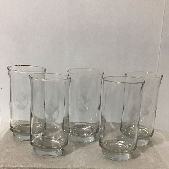 Avon Mrs Albee Logo Drinking Glasses 6 Piece Set - Picture 3 of 6